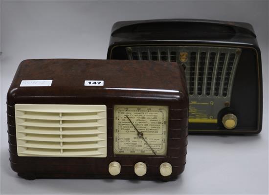 Two Bakelite cased radios